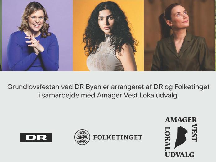 Grundlovsfest ved DR Byen med Amager Vest Lokaludvalg, Folketinget og DR onsdag d. 5. juni kl. 9-19.