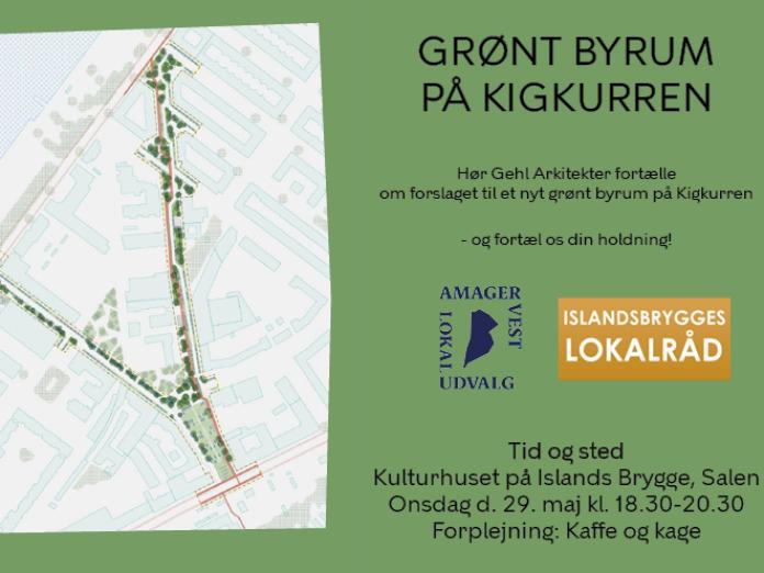Borgermøde med Gehl Arkitekter om Grønt Byrum på Kigkurren på Islands Brygge i Amager Vest